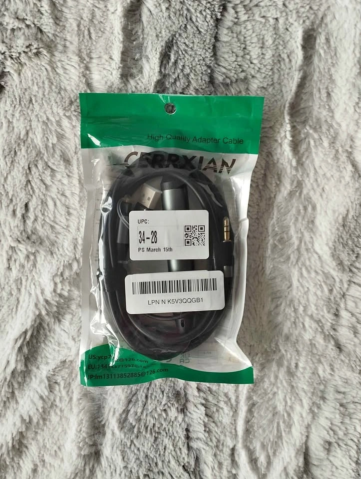 CERRXIAN Toslink SPDIF to 3.5mm AUX Audio Adapter 6ft