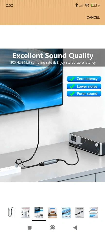 CERRXIAN Toslink SPDIF to 3.5mm AUX Audio Adapter 6ft - photo 5