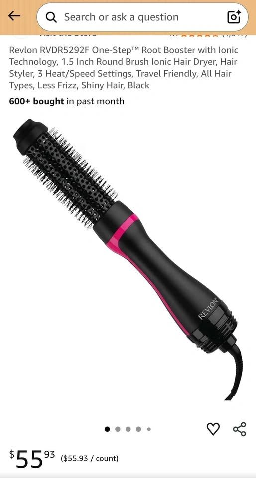 Revlon One-Step Root Booster Ionic 1.5in Round Brush Dryer - photo 3