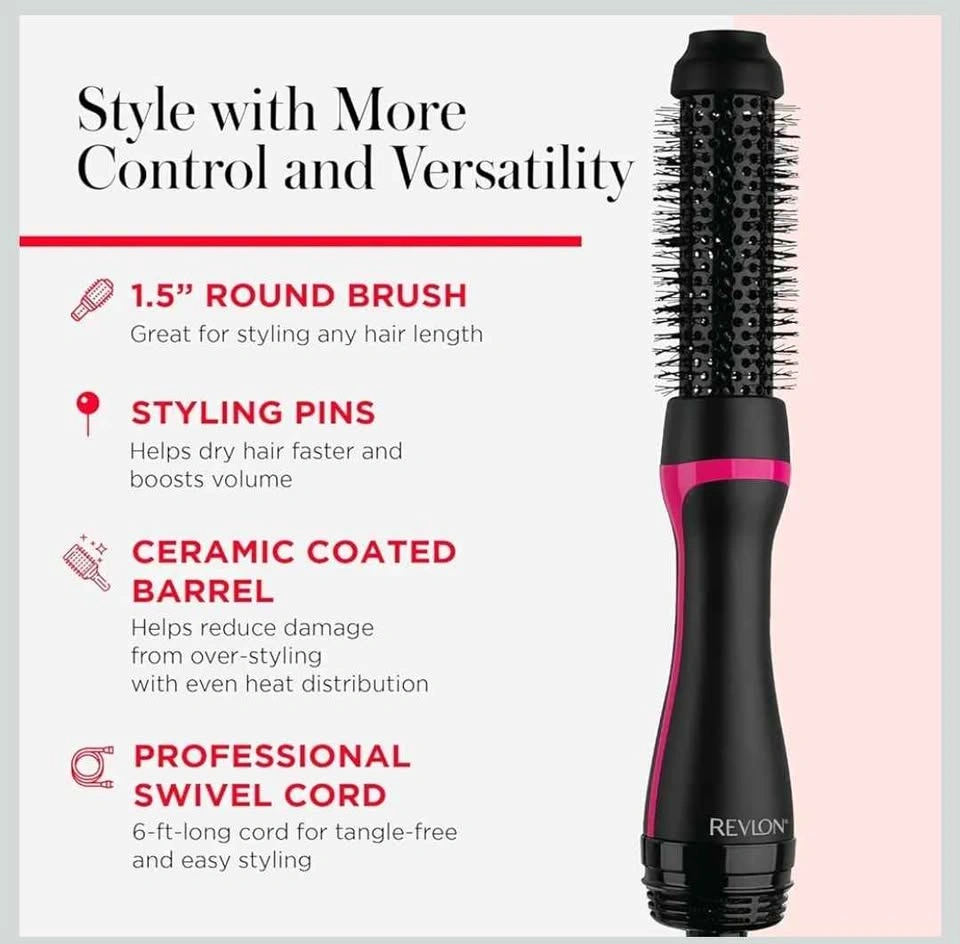 Revlon One-Step Root Booster Ionic 1.5in Round Brush Dryer - photo 4