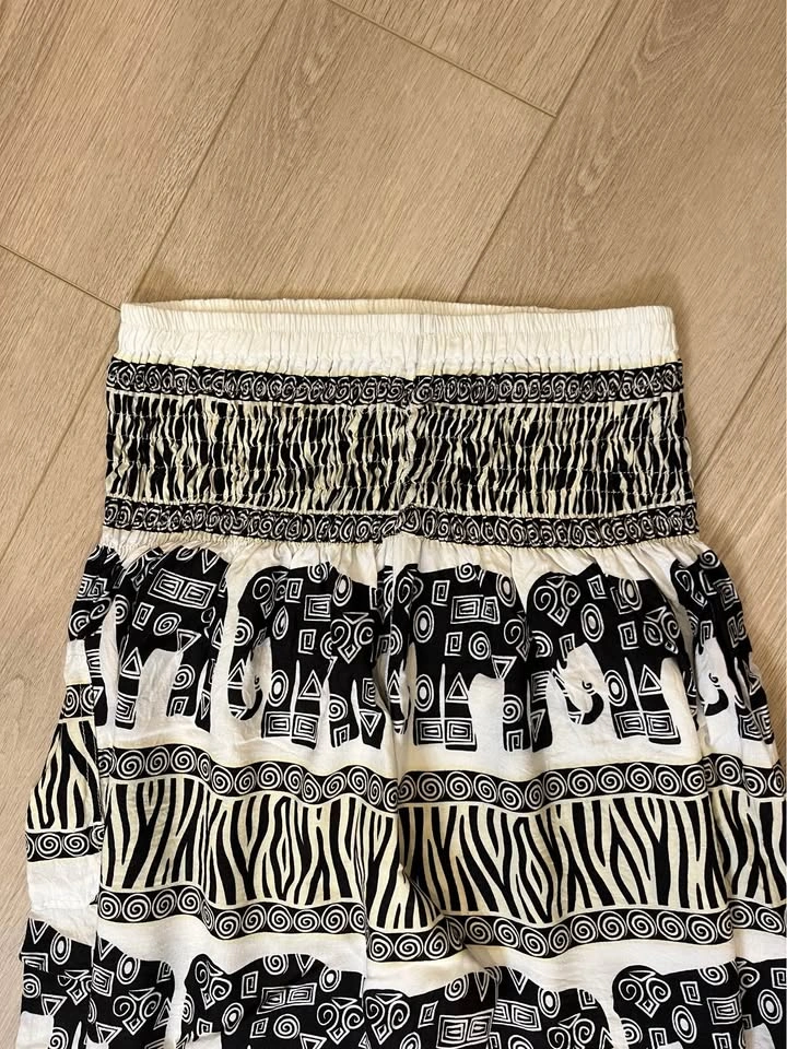 HAREM Black & White Elephant Print Parachute Pants - photo 2