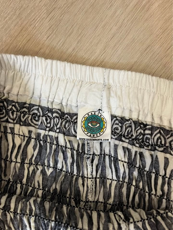 HAREM Black & White Elephant Print Parachute Pants - photo 3