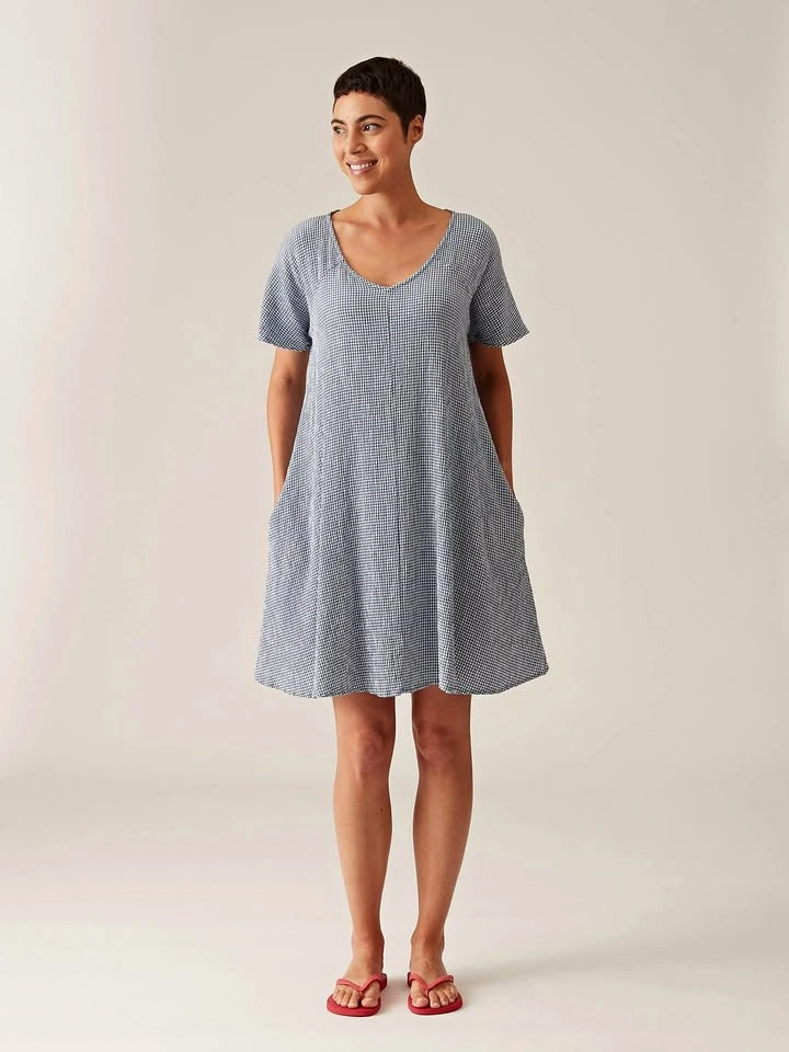 Cut Loose Brown Gingham Midi Dress - Small