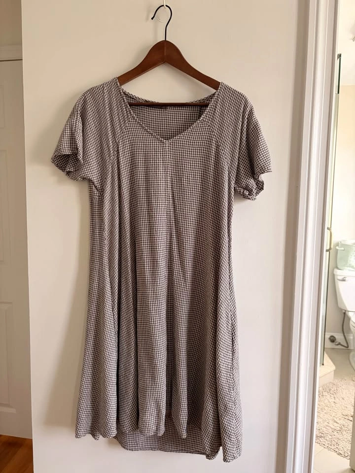Cut Loose Brown Gingham Midi Dress - Small - photo 3