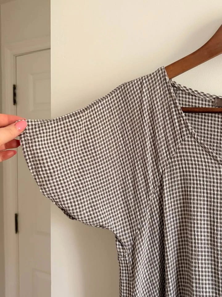Cut Loose Brown Gingham Midi Dress - Small - photo 5