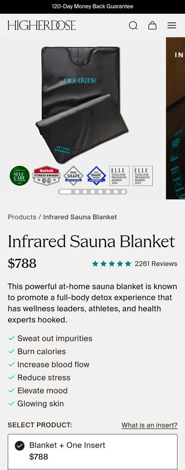 Higher Dose Sauna Blanket - photo 2