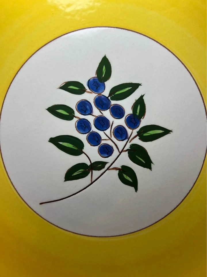 Vintage Stangl Pottery Blueberry Plates Hand Painted - photo 3