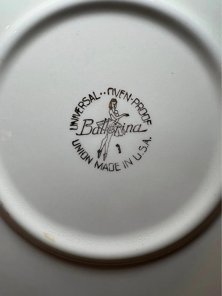 Vintage 1950s Moss Rose Platter | Ballerina Universal Potteries - photo 3