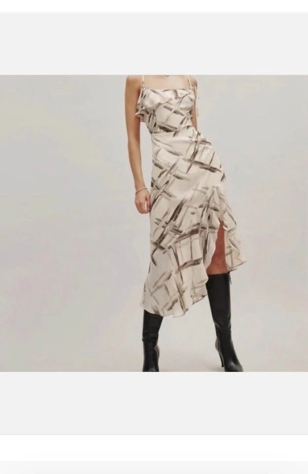 Reformation Liana Hex Asymmetrical Dress Size 4 - photo 3