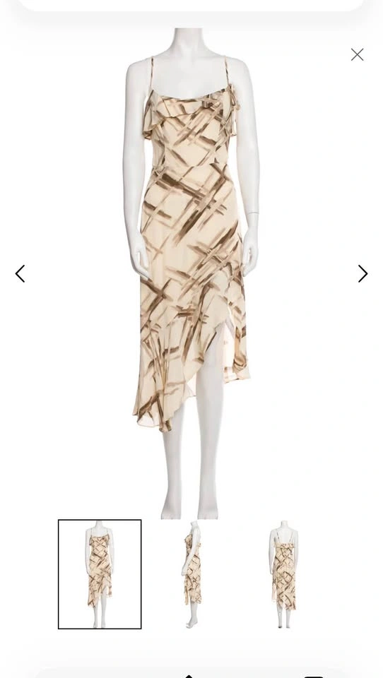 Reformation Liana Hex Asymmetrical Dress Size 4 - photo 5