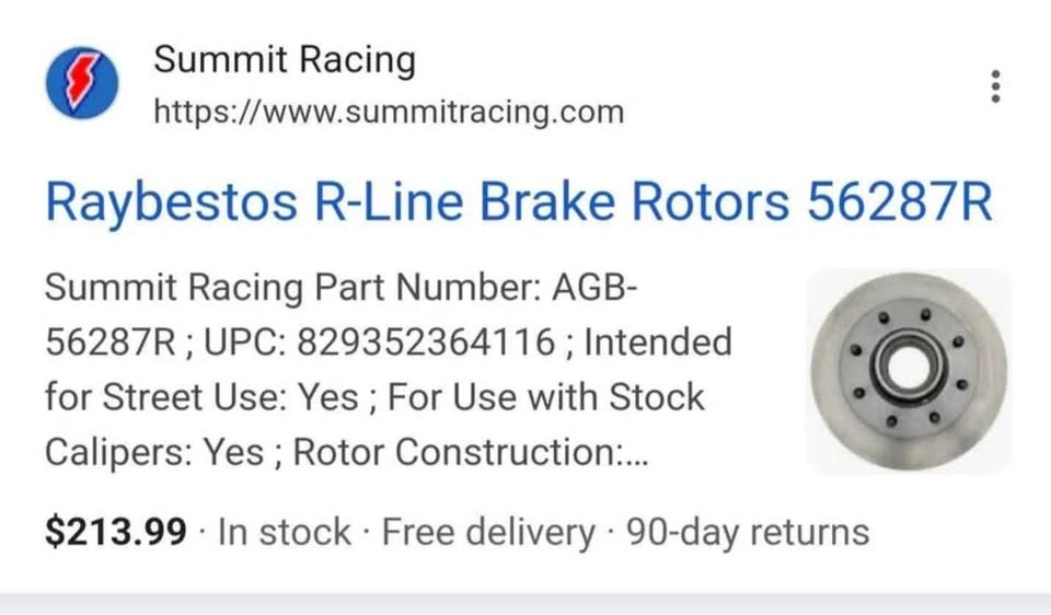Raybestos 56287R Disc Brake Rotor & Hub Assembly - photo 2