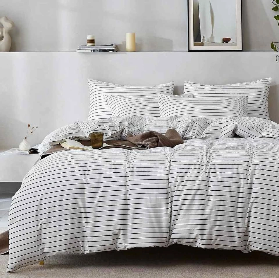 Full size Jellymone 100% Cotton 3 piece Duvet Cover set 80x90 in