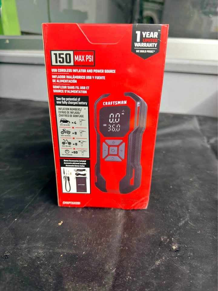 CRAFTSMAN Portable 12-Volt Air Inflator (Battery)