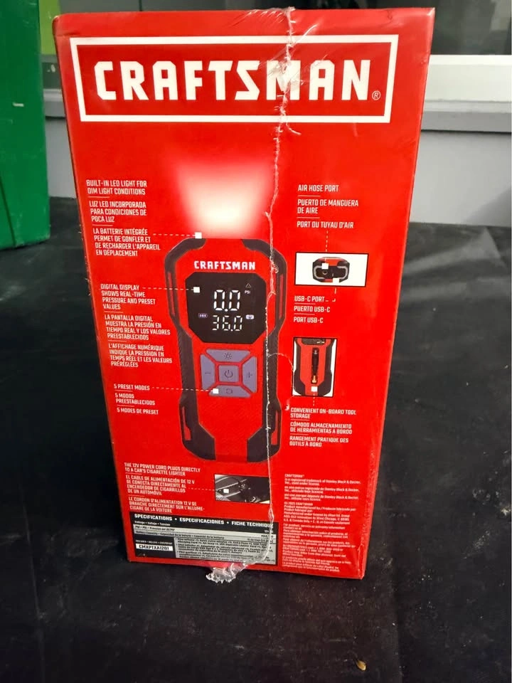 CRAFTSMAN Portable 12-Volt Air Inflator (Battery) - photo 3