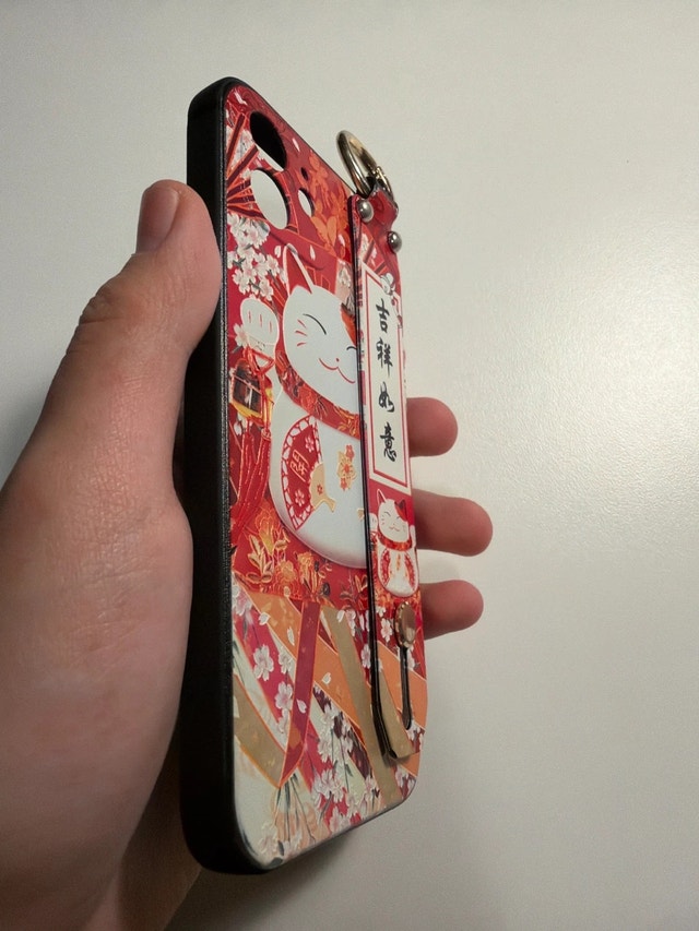 iPhone 12/12 Pro Maneki Neko Phone Case with Strap - photo 2
