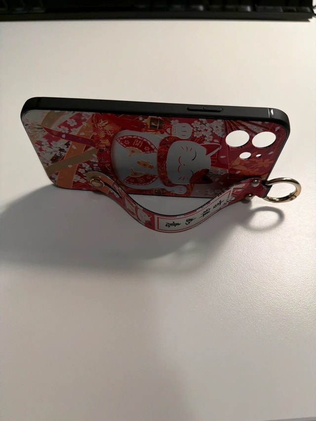iPhone 12/12 Pro Maneki Neko Phone Case with Strap - photo 3
