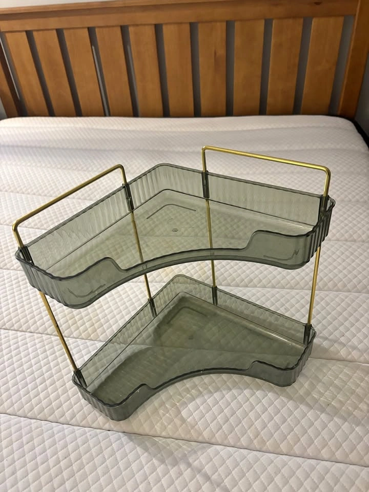 Corner Bathroom Counter Organizer - Green