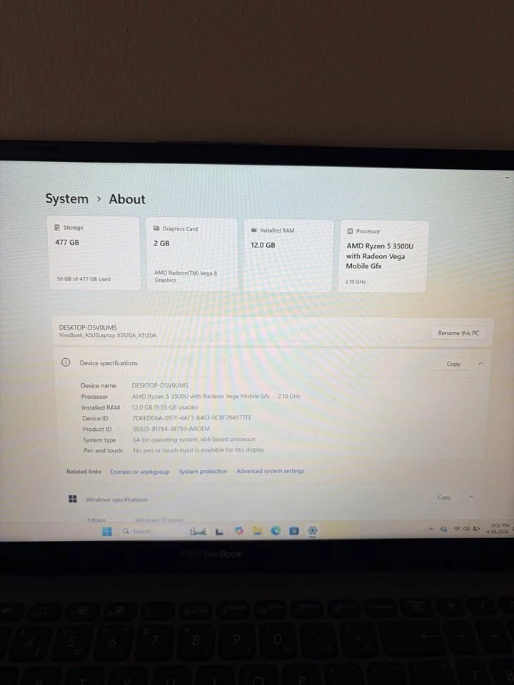 ASUS Vivobook 15 Laptop - Ryzen 5, 12GB RAM, 512GB SSD - photo 4
