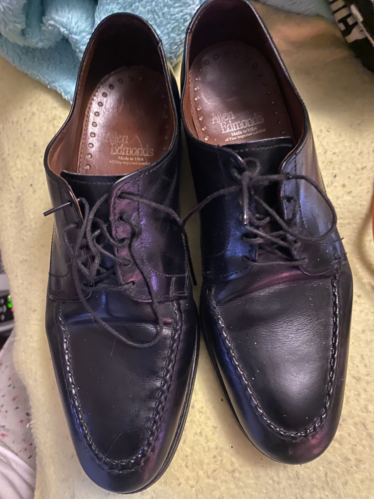 Allen Edmonds Powell Black Leather Oxford Shoes Size 8.5