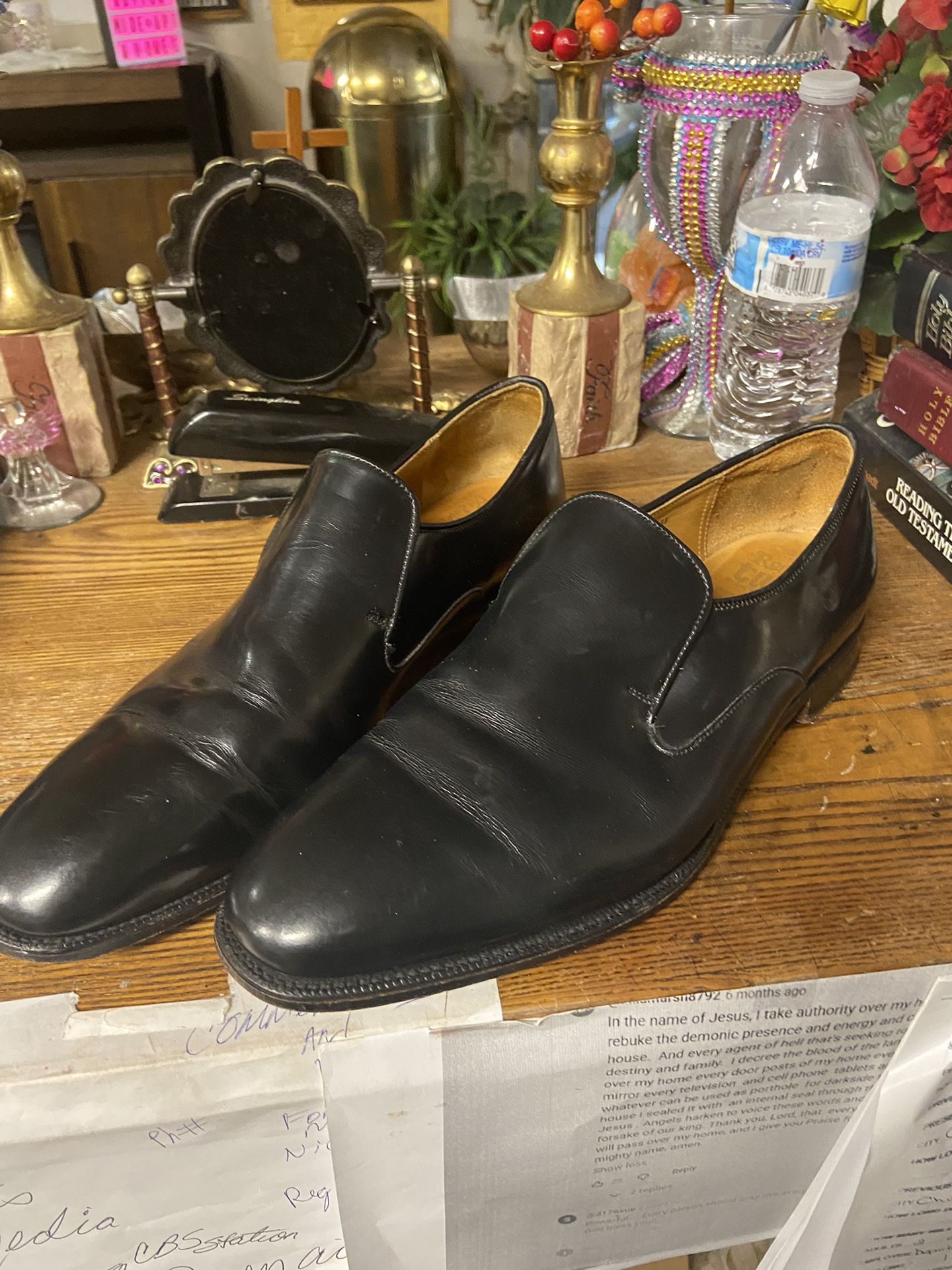 Men’s Royal Tweed Church’s Shoes Black Loafers Size 11 D - photo 3