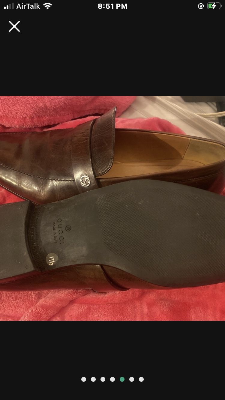 Men Gucci Shoes Brown Leather Loafers - photo 4