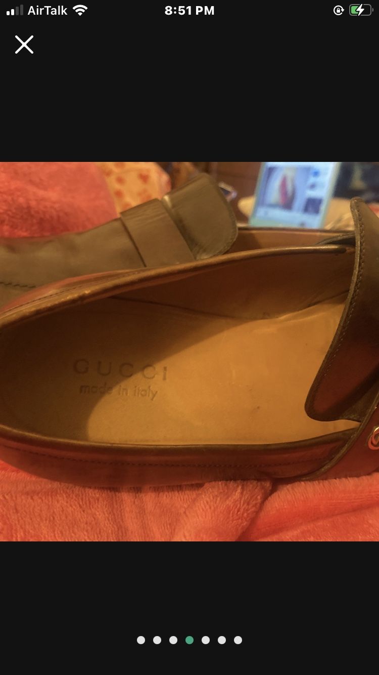Men Gucci Shoes Brown Leather Loafers - photo 5