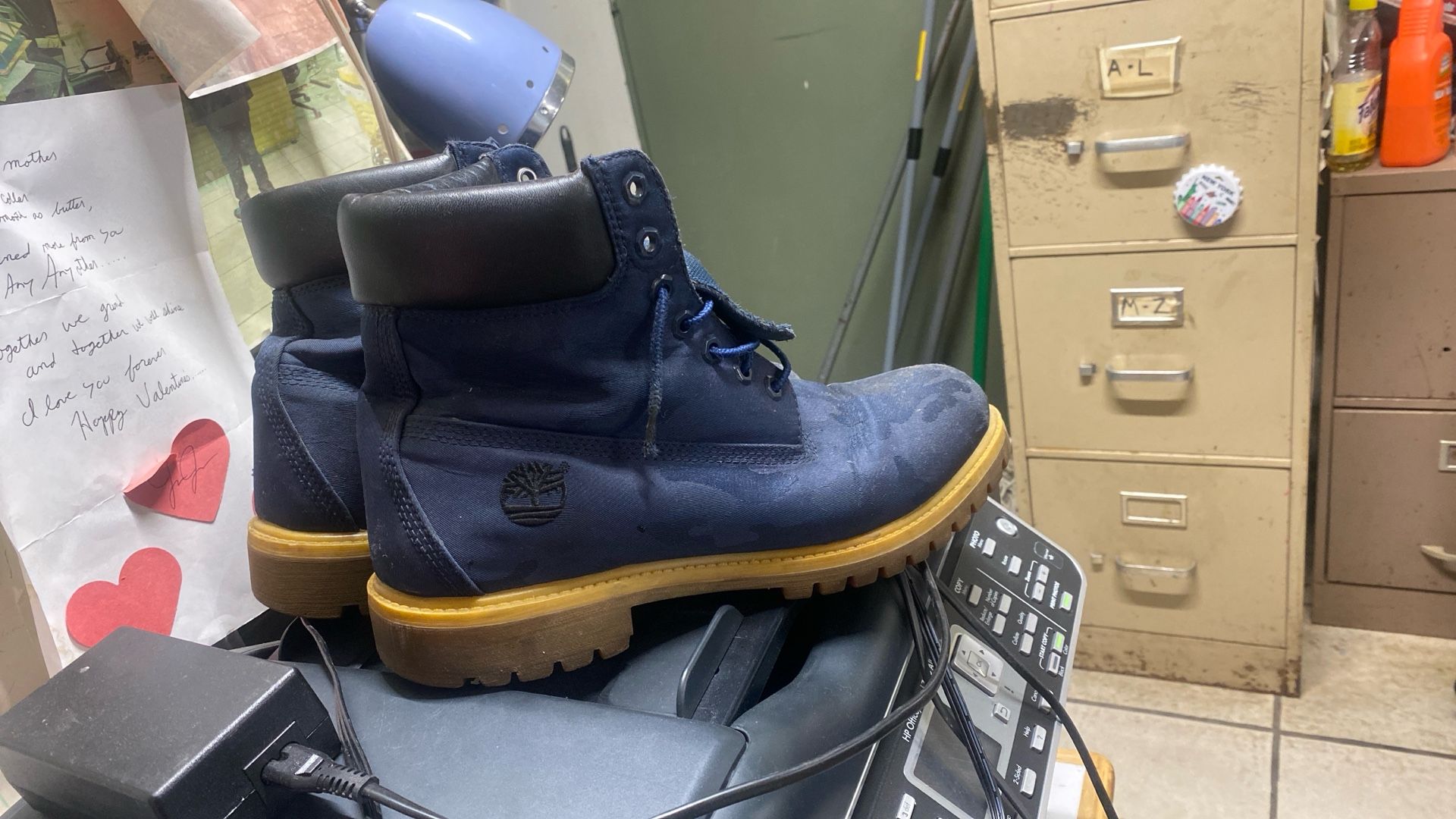 Men Timberland Boots Medium Blue Nubuck Size 10.5