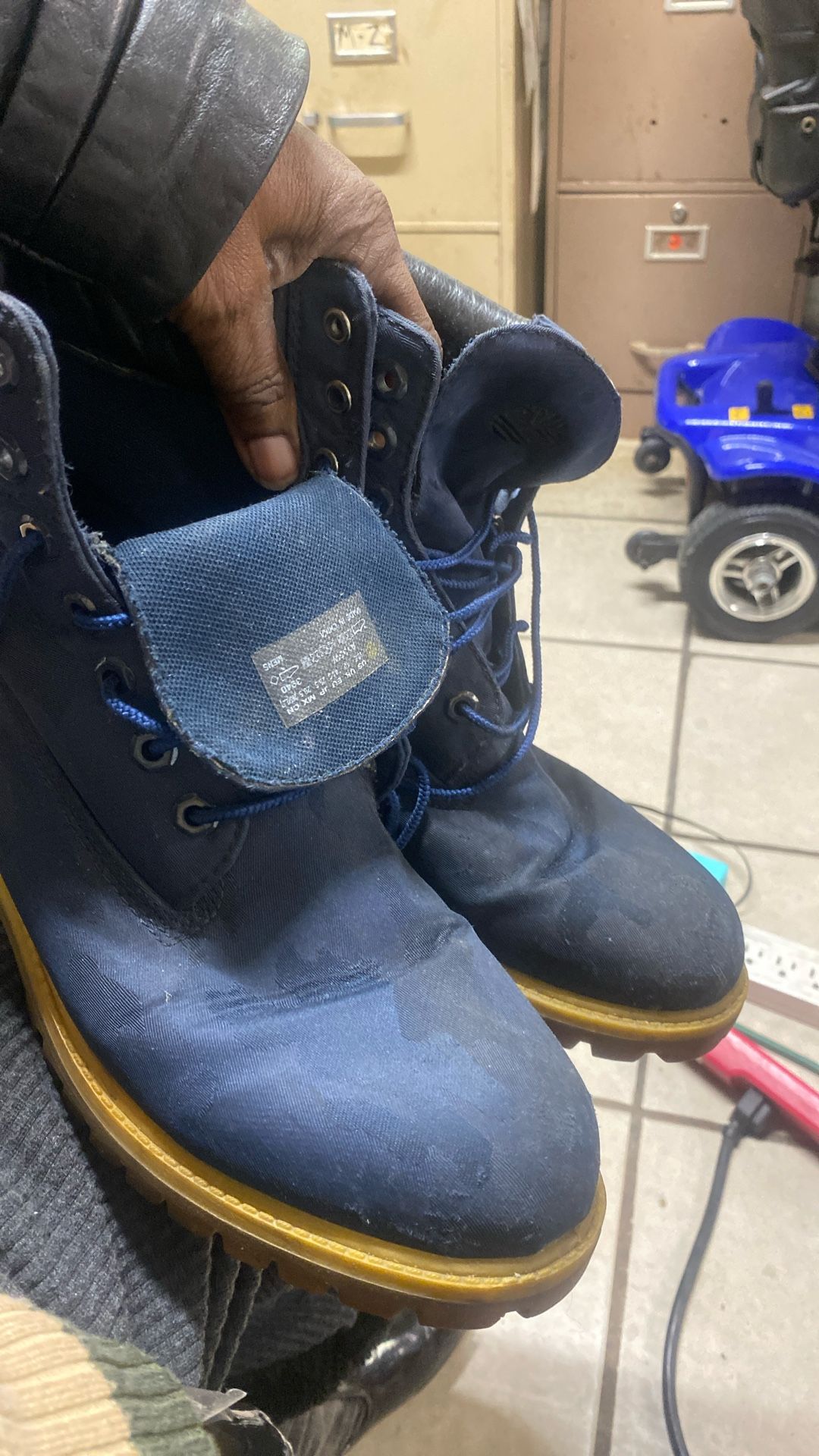 Men Timberland Boots Medium Blue Nubuck Size 10.5 - photo 3