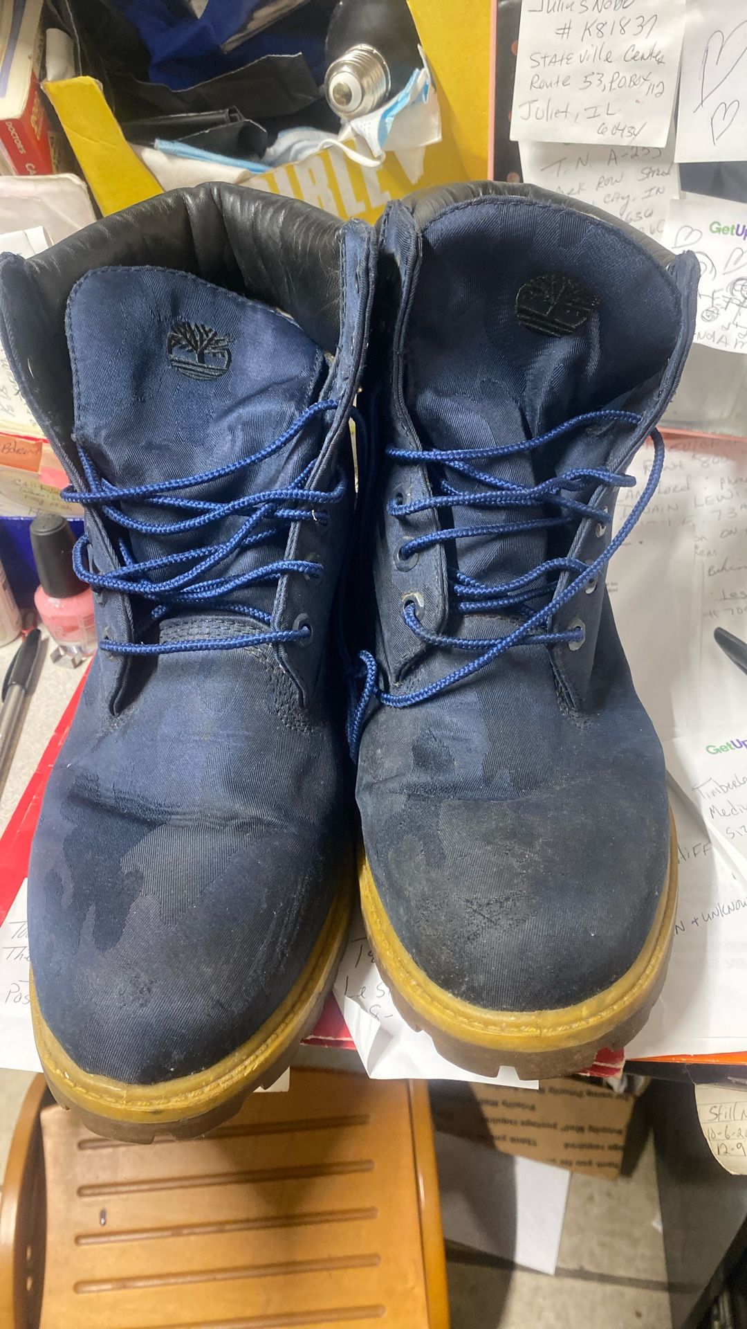 Men Timberland Boots Medium Blue Nubuck Size 10.5 - photo 4
