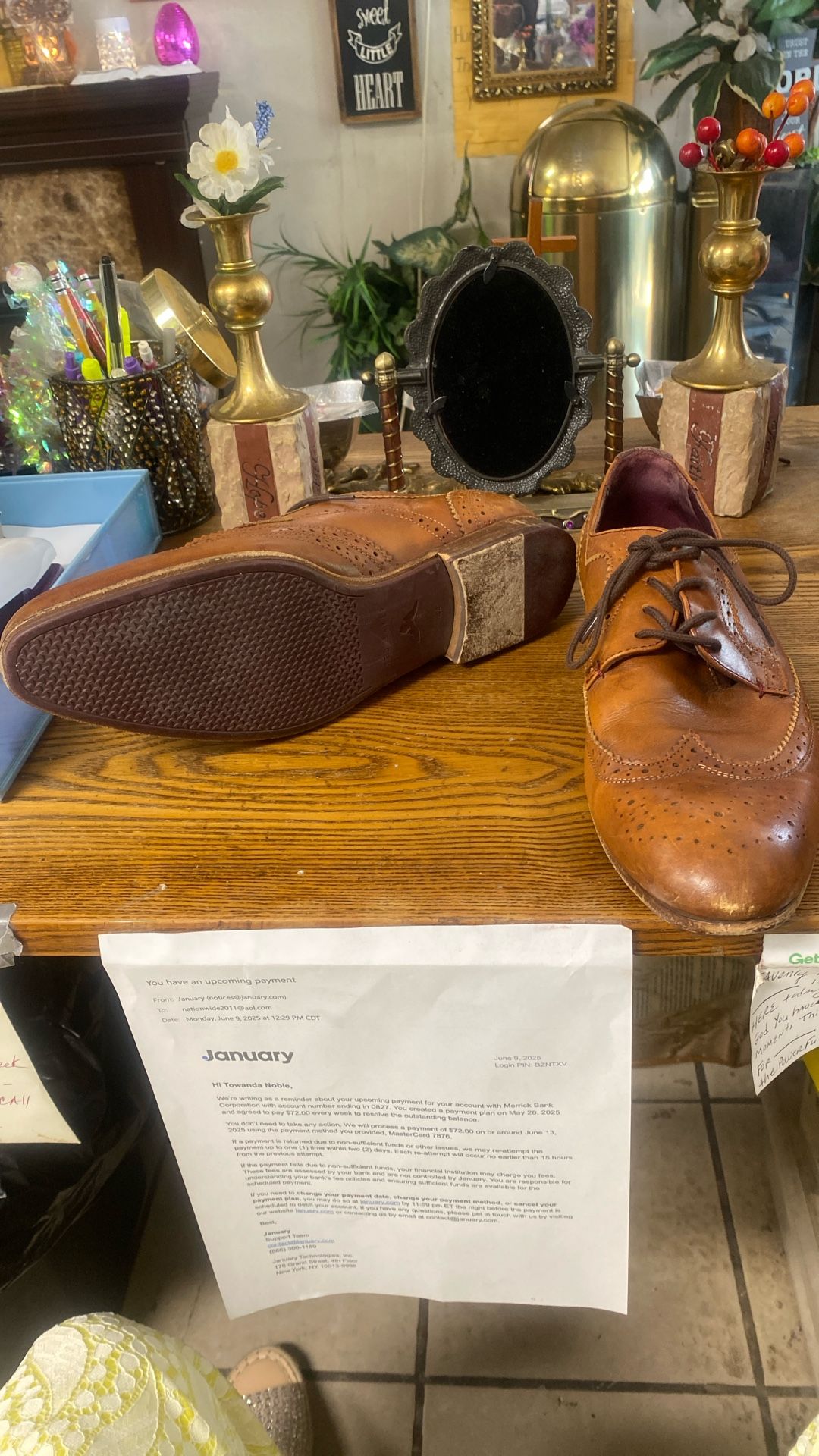 Men’s Ted Baker Shoes Brown Leather Brogue - photo 2