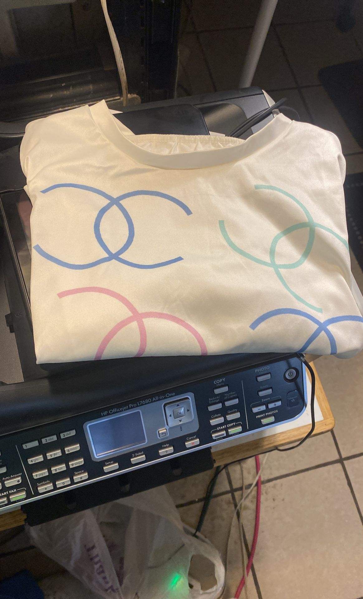 CC Girl White T-Shirt with Multi-Color Logo - Size Small - photo 2