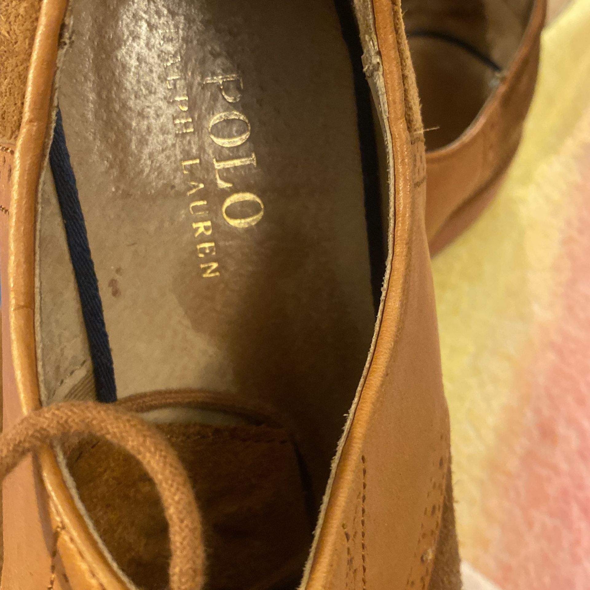 Men Polo Ralph Lauren Brown Suede Oxford Shoes Sz 9 D - photo 2