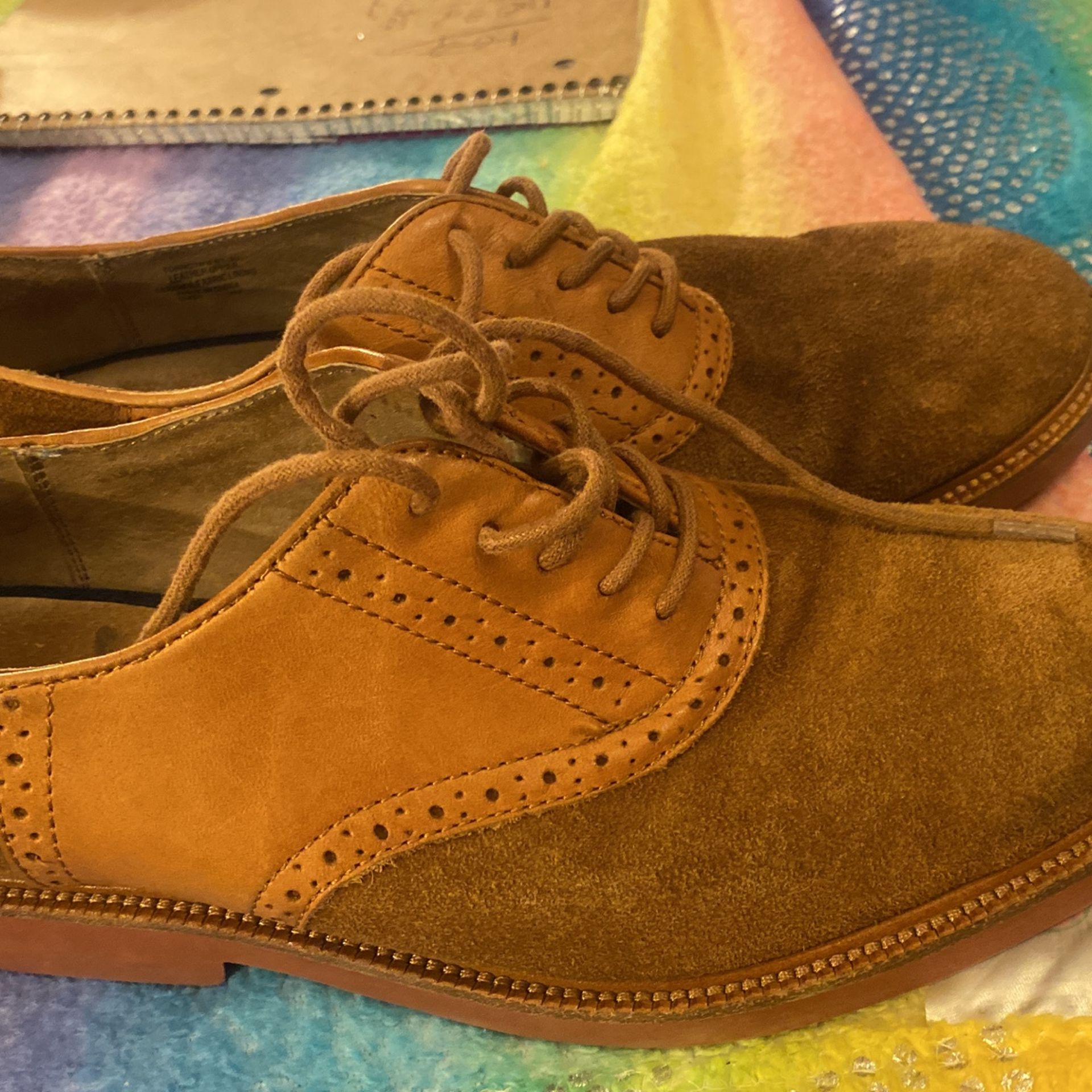 Men Polo Ralph Lauren Brown Suede Oxford Shoes Sz 9 D - photo 5