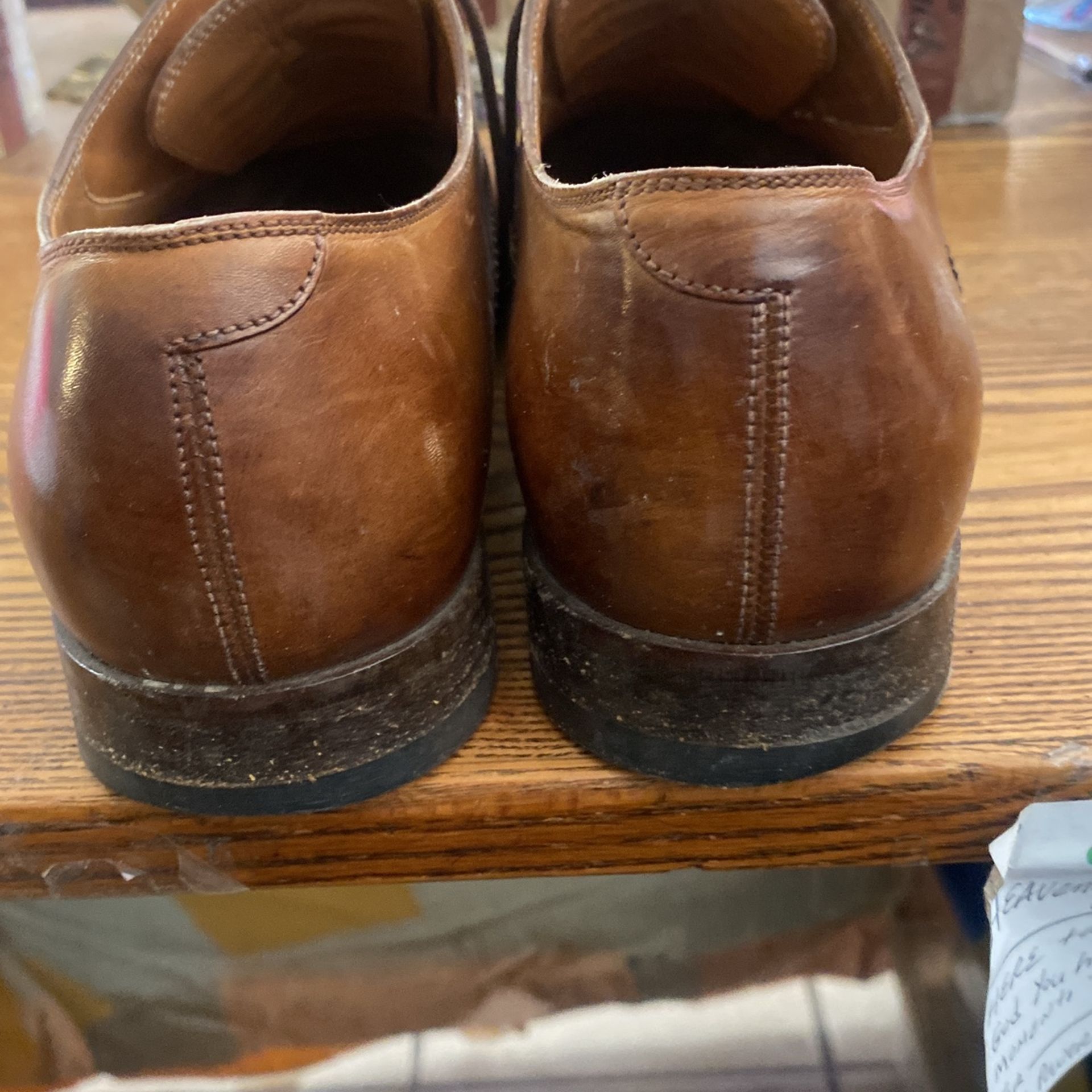 Men Gucci Brown Leather Oxford Brogue Shoes Size 6 - photo 4
