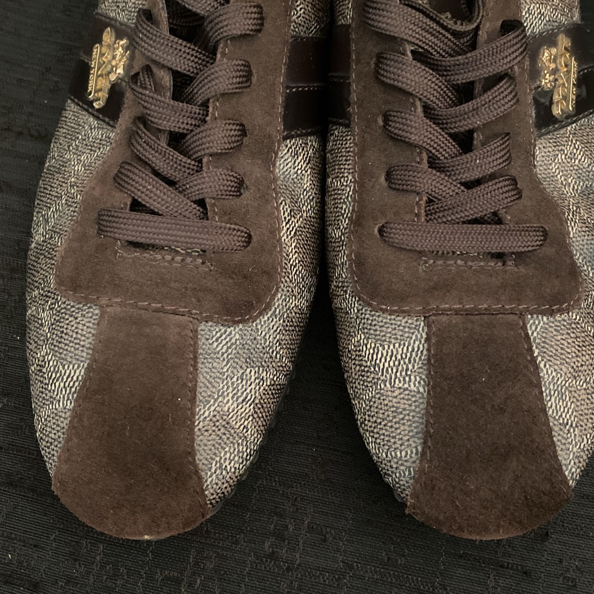 Coach Ladies Brown Leather Ivy Trainers Sneakers Size 10 - photo 4