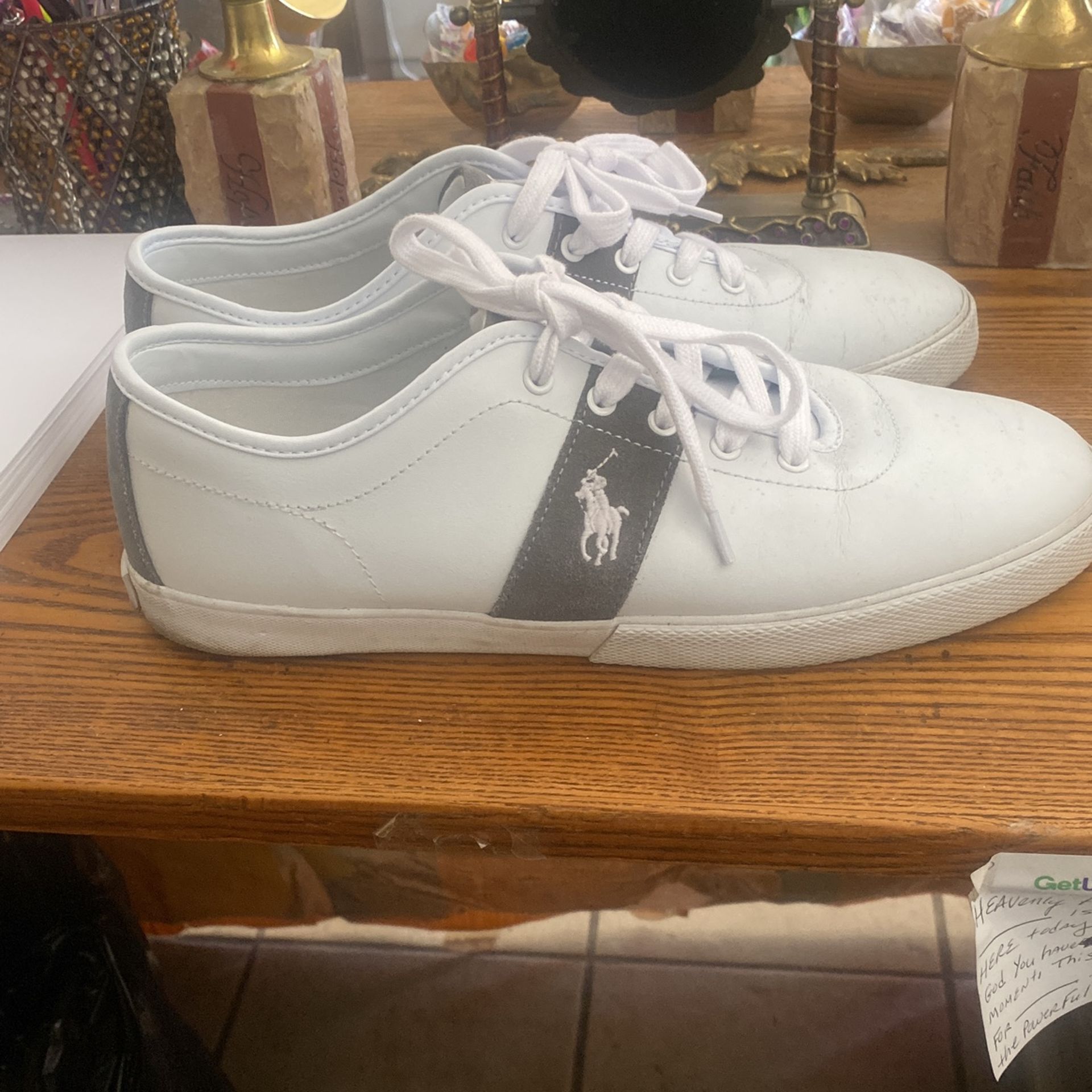 Men Polo Ralph Lauren White Sneakers Size 12 D - photo 2