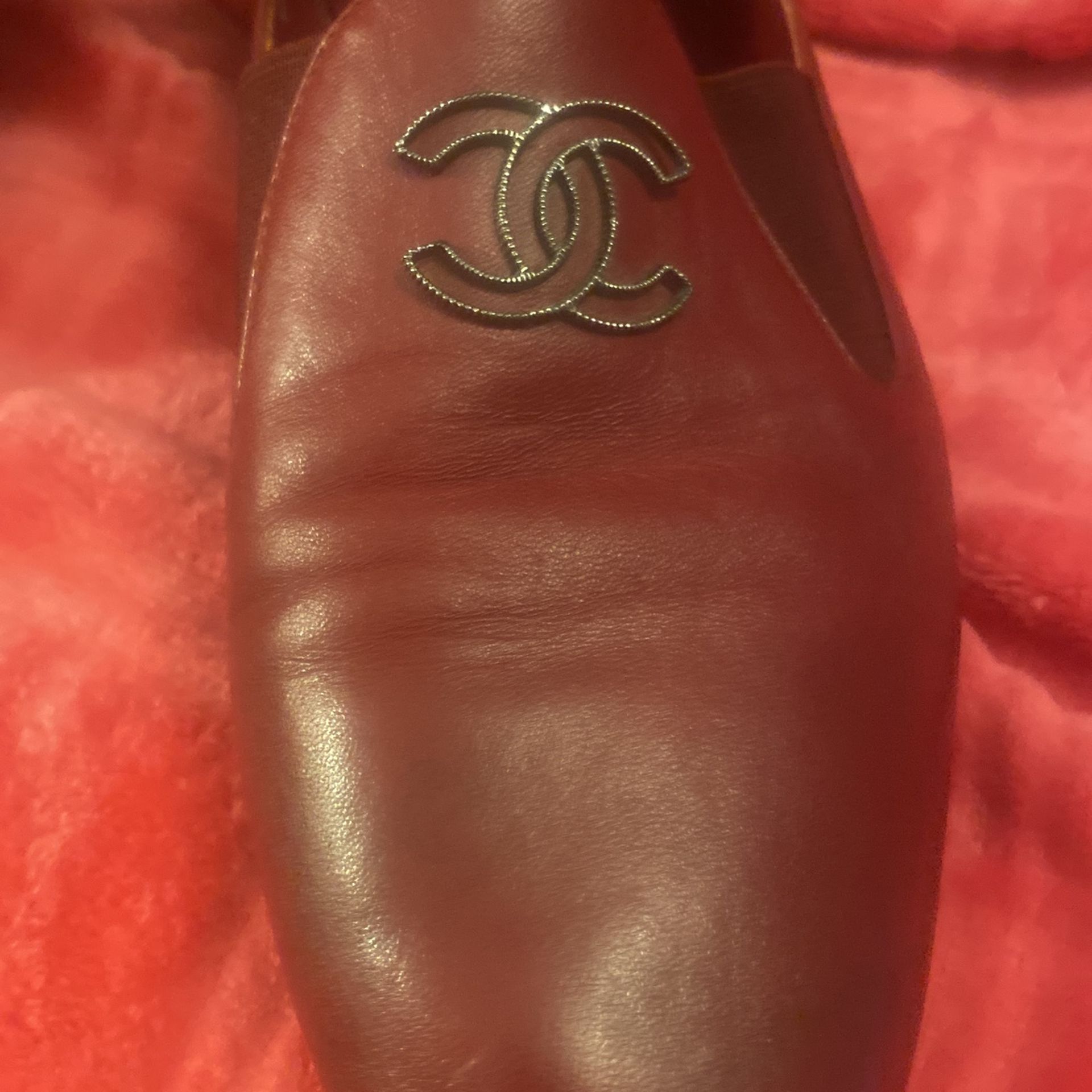 Ladies Chanel Shoes Burgundy Leather Loafers Slip On Sz 39.5 - photo 2