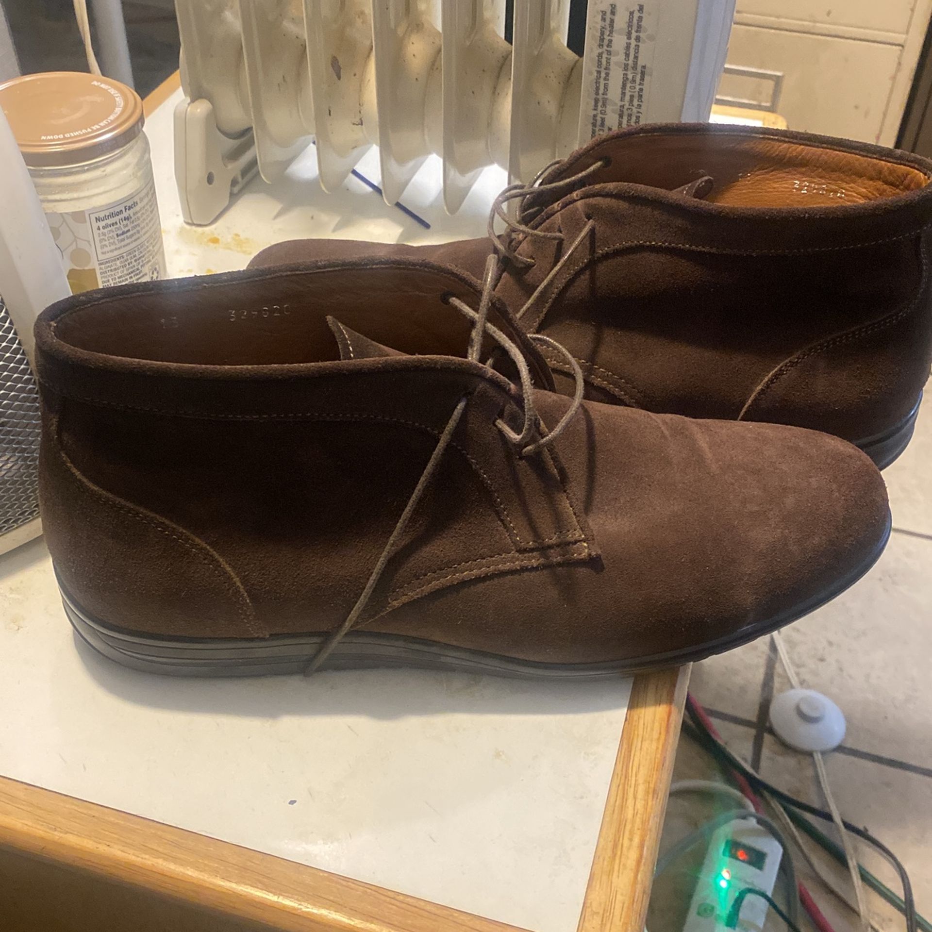 Men Aquatalia Carlos Chukka Ankle Boots Brown Suede Sz 13 - photo 2