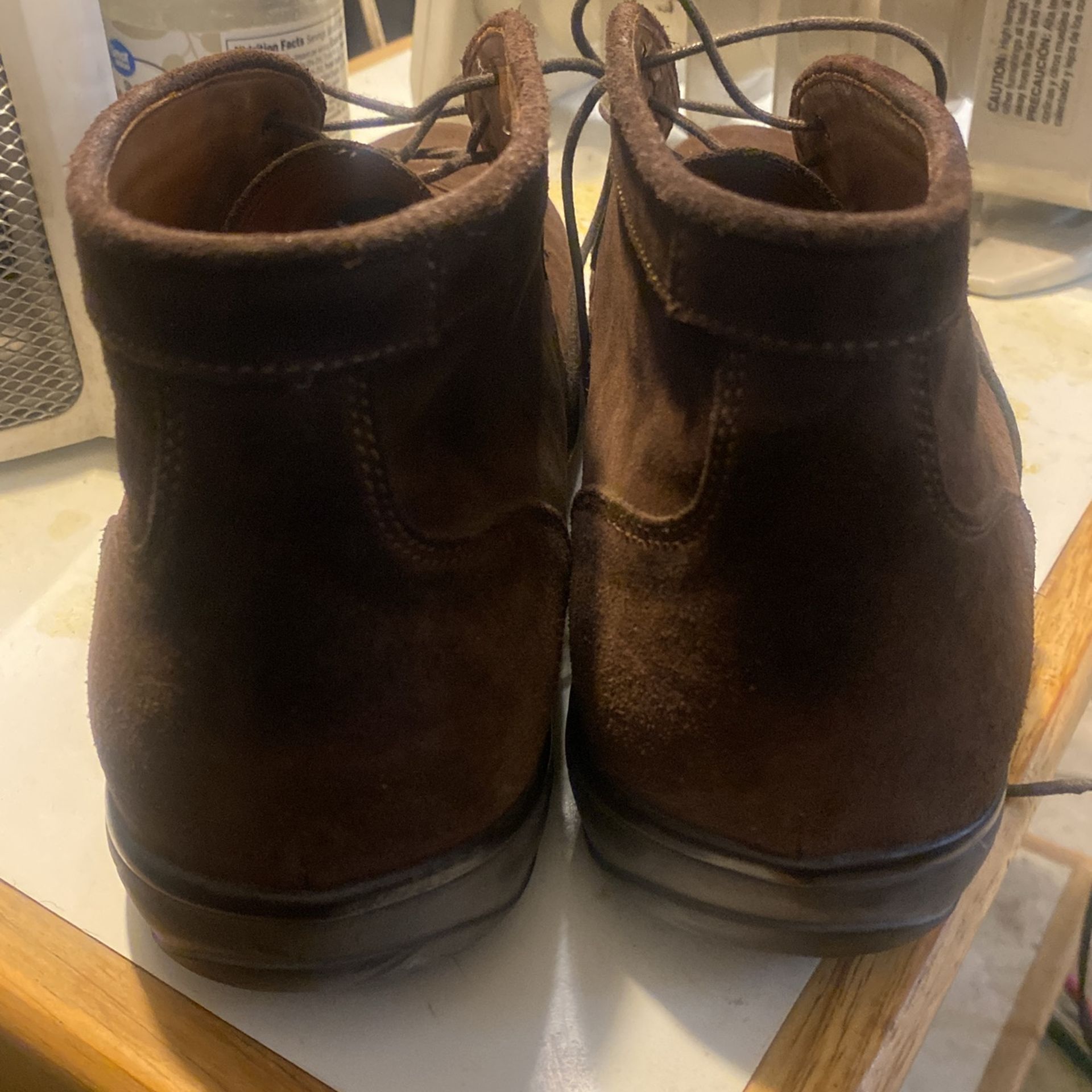 Men Aquatalia Carlos Chukka Ankle Boots Brown Suede Sz 13 - photo 3