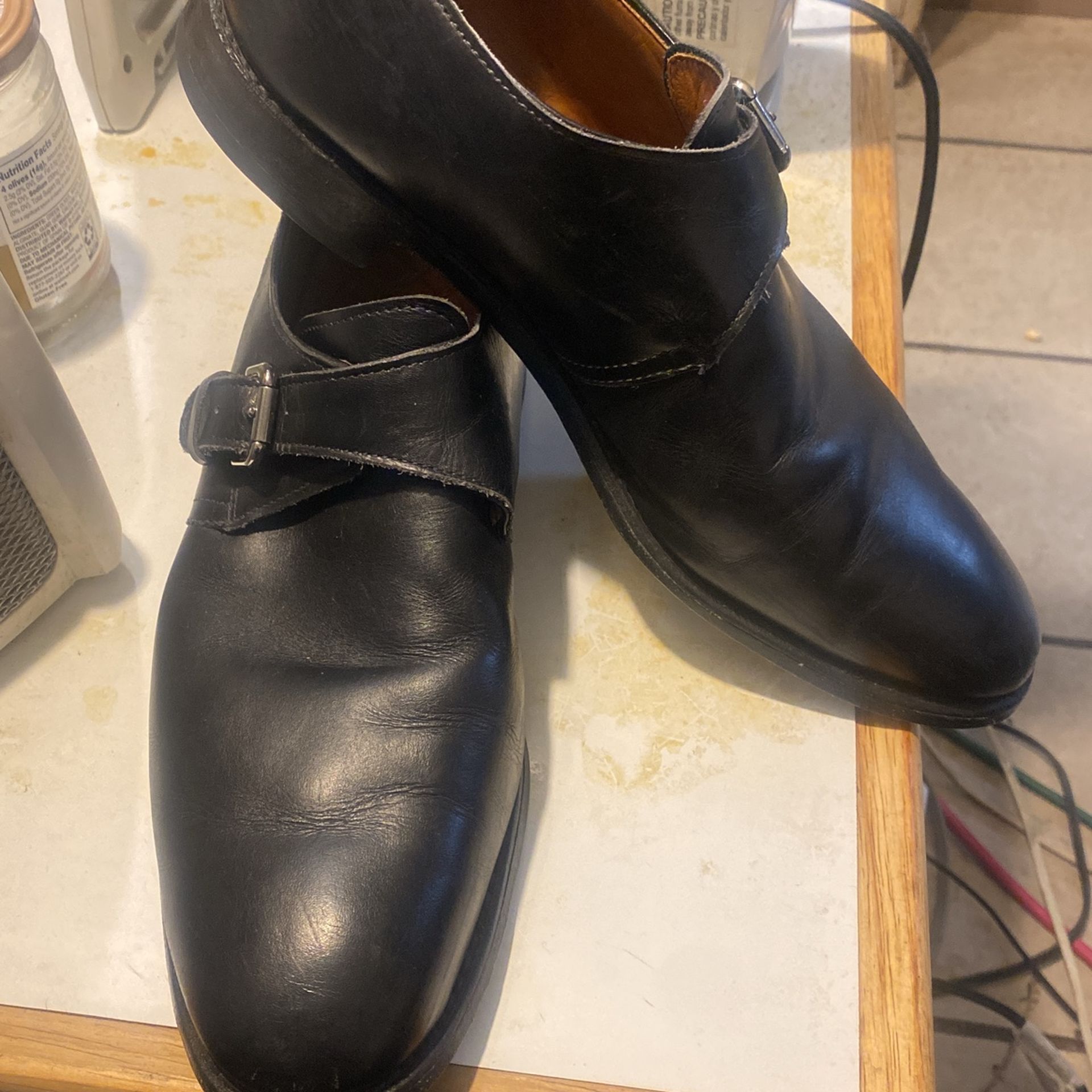 Men Allen Edmonds Warwick Black Leather Shoes Sz 10 D - photo 2