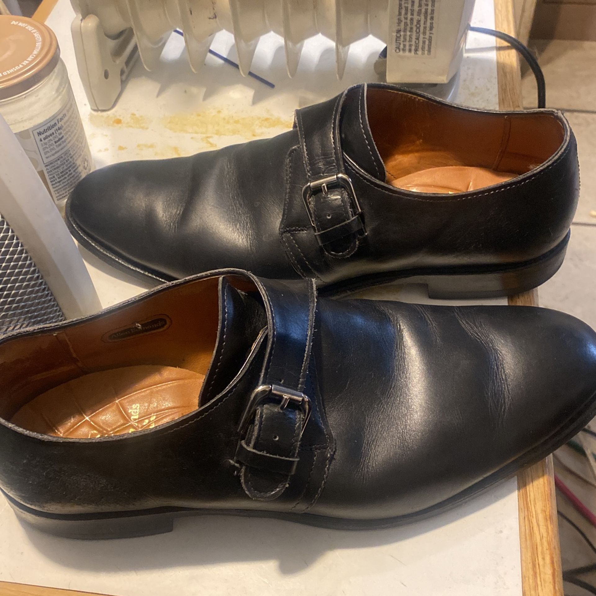Men Allen Edmonds Warwick Black Leather Shoes Sz 10 D - photo 3