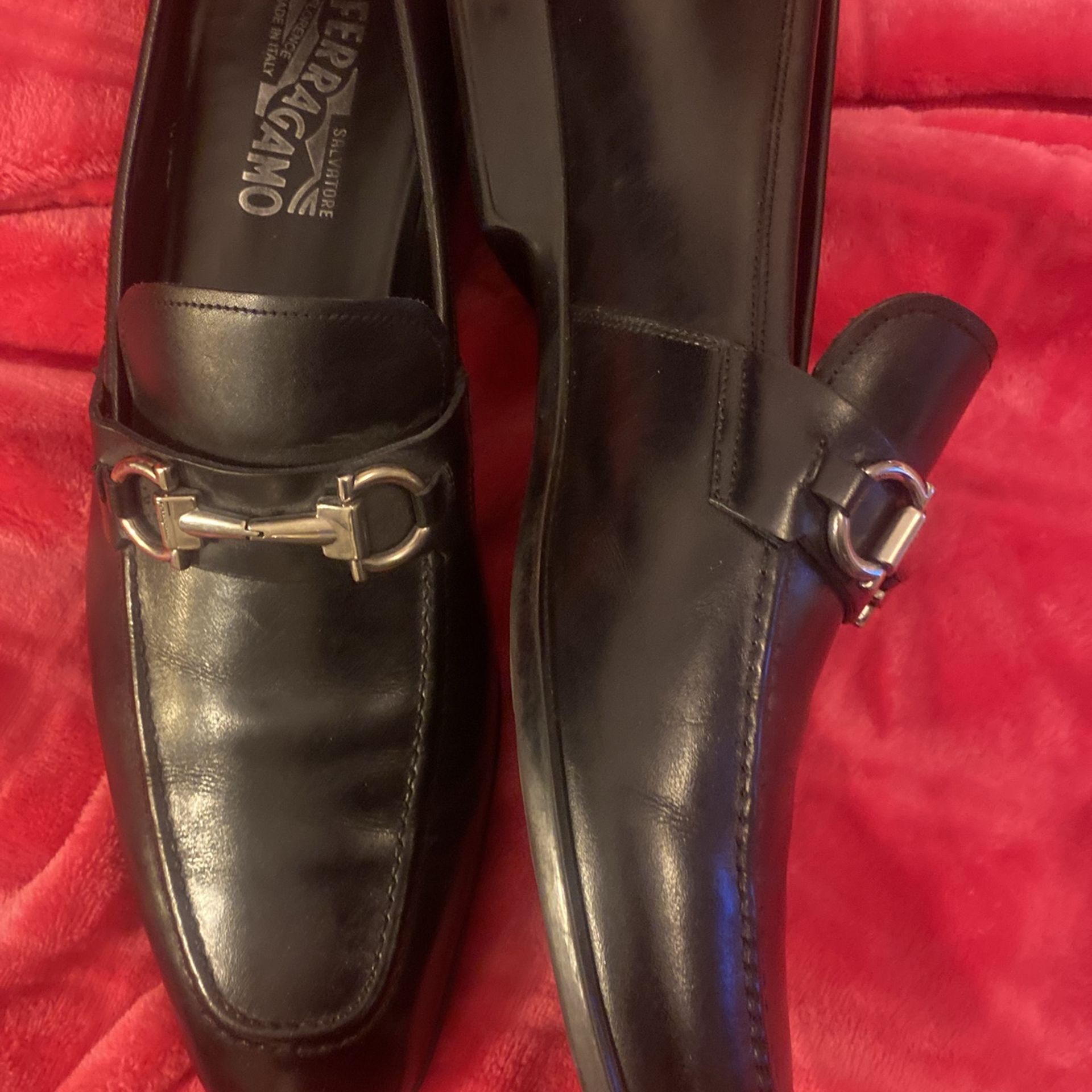 Men's Salvatore Ferragamo Black Leather Loafers Size 11 - photo 4