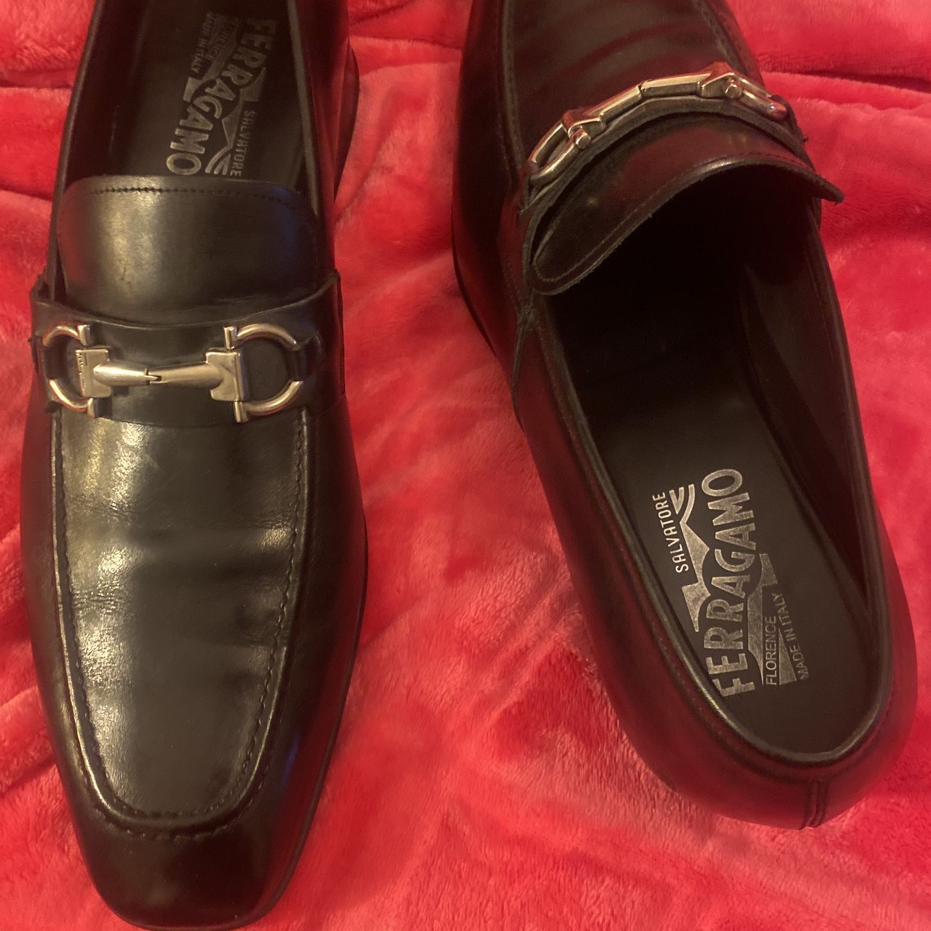 Men's Salvatore Ferragamo Black Leather Loafers Size 11 - photo 5