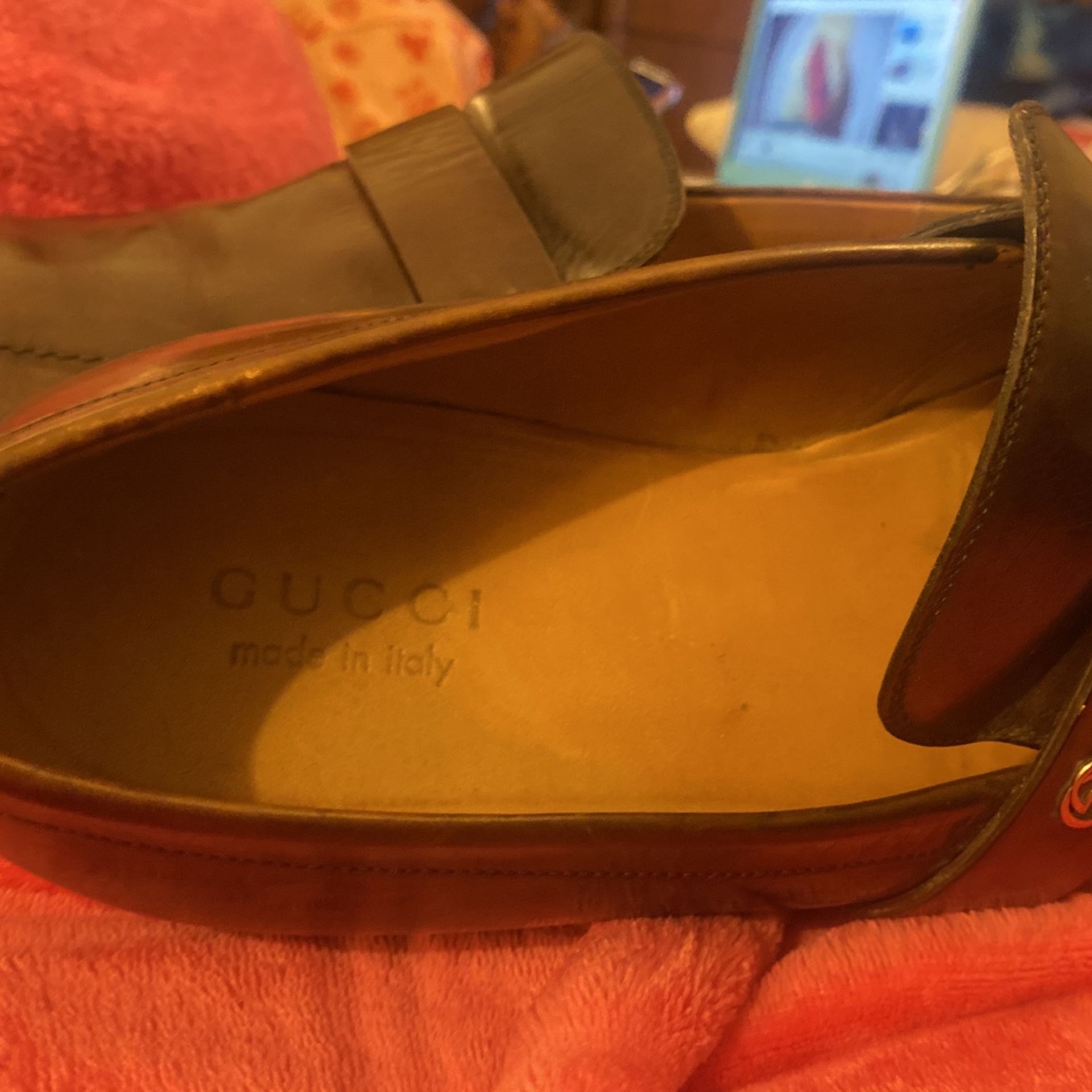 Men’s Gucci Shoes Brown Leather Loafers Dress Shoes Sz 11.5 - photo 4