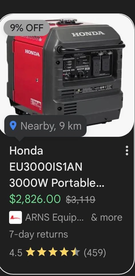 Honda EU3000is Inverter Generator - photo 4