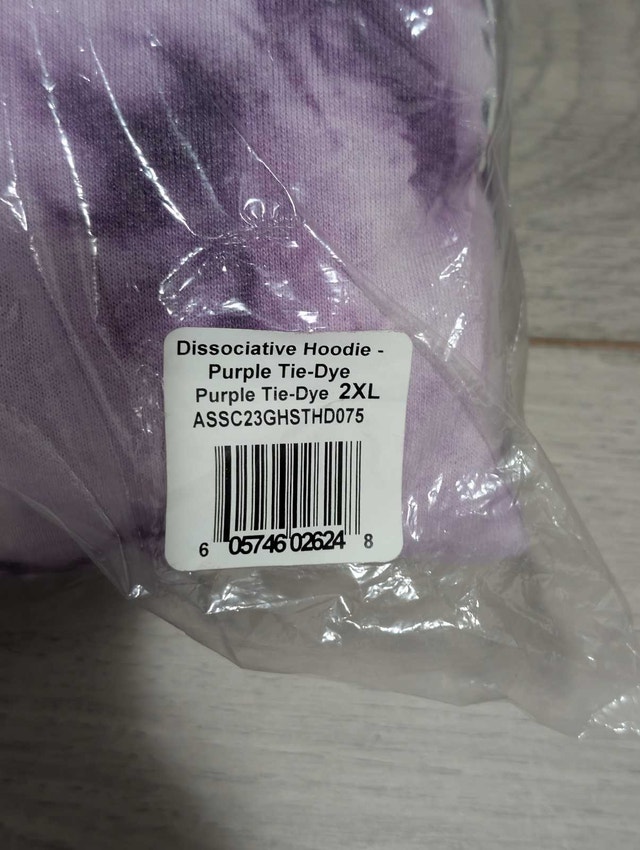 ASSC Dissociative Purple Tie-Dye Hoodie (2XL) - photo 3