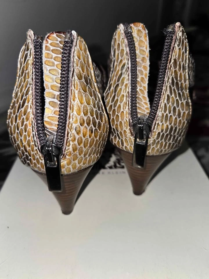 Women's Italian Leather Snake Print Sandals - Size 8 - photo 4