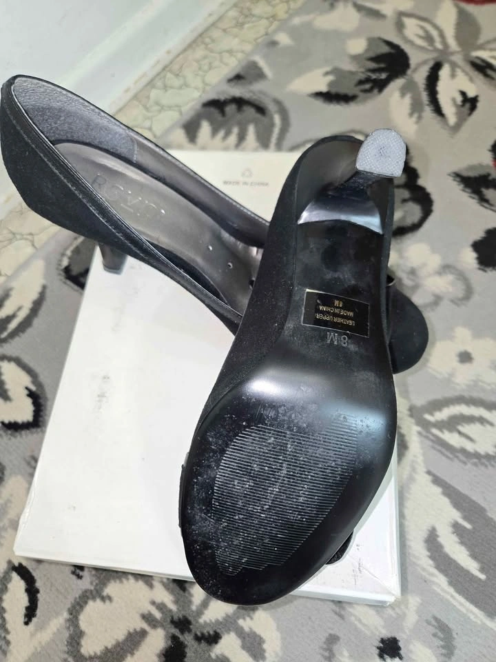 RSVP Women's Black Leather Heels, Size 8 - photo 5
