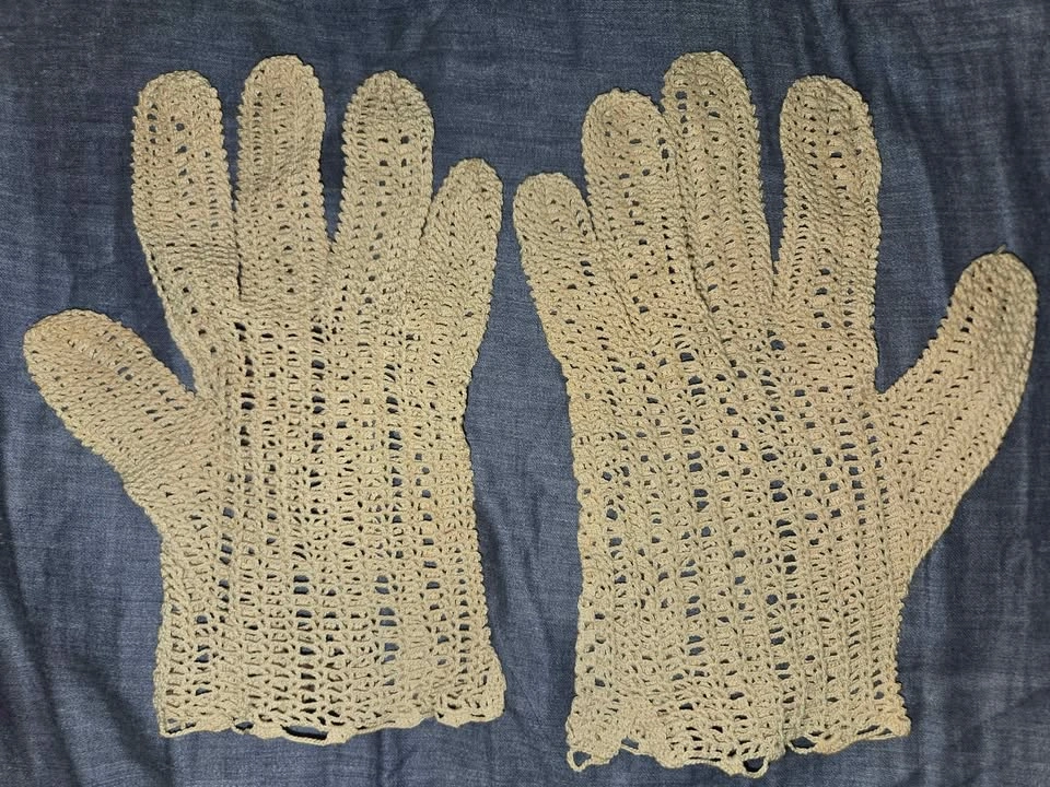 NEW handmade vintage Women's crochet gloves, small - photo 2