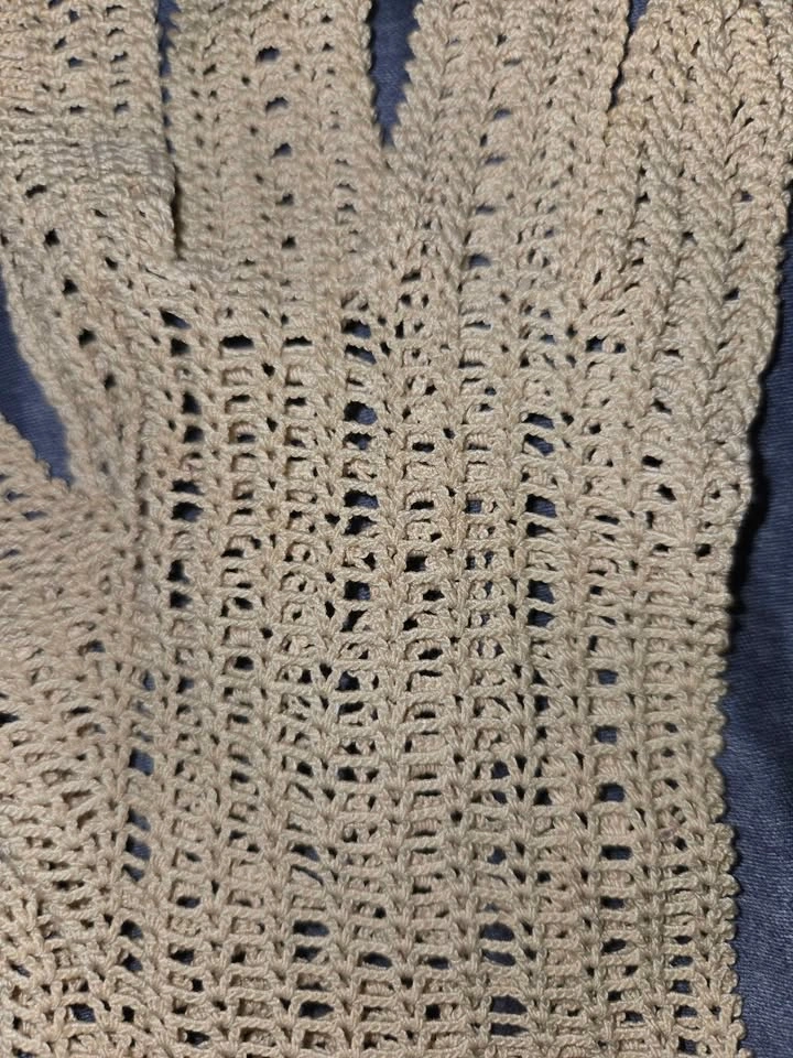 NEW handmade vintage Women's crochet gloves, small - photo 3